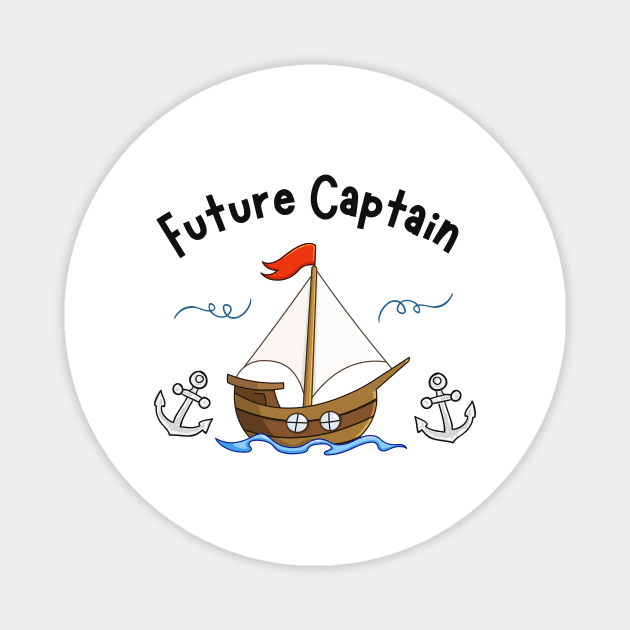 Sailing Sailboat Future Captain Children Magnet by Foxxy Merch